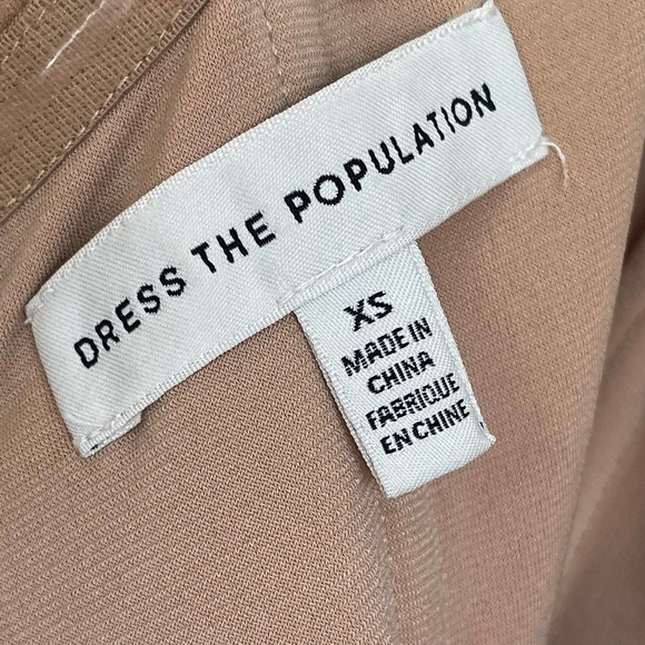 Dress The Population Elon Sequin Off-Shoulder Jumpsuit Champange Women's Size XS - Picture 11 of 12